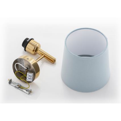 Brilagi - Aplique de parede MONTE 1xE27/60W/230V azul/dourado
