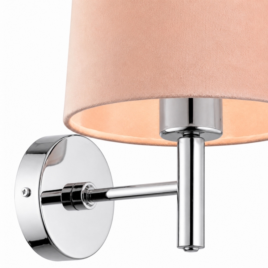 Brilagi - Aplique de parede MONTE 1xE27/60W/230V bege/cromado brilhante