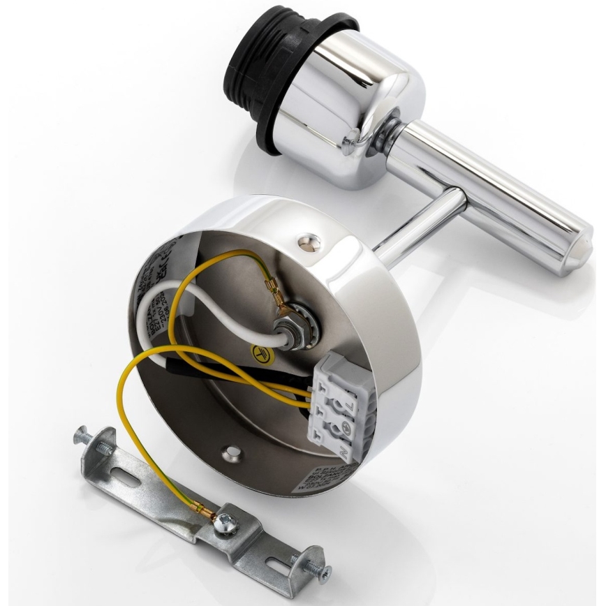 Brilagi - Aplique de parede MONTE 1xE27/60W/230V bege/cromado brilhante