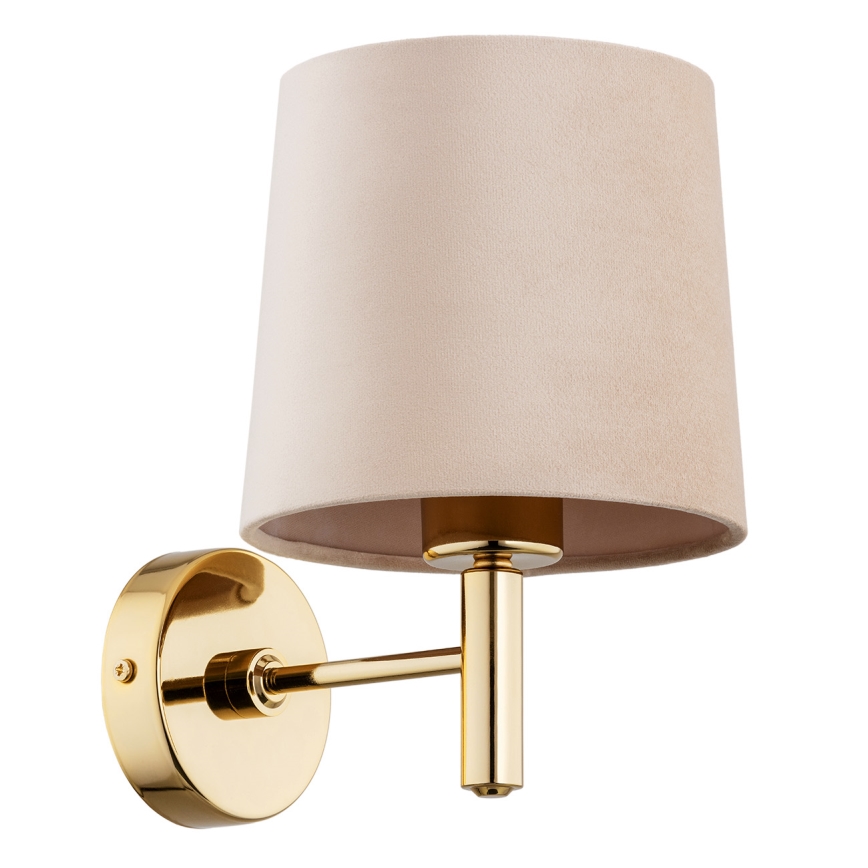 Brilagi - Aplique de parede MONTE 1xE27/60W/230V bege/dourado