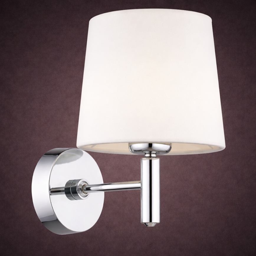 Brilagi - Aplique de parede MONTE 1xE27/60W/230V creme/cromado brilhante
