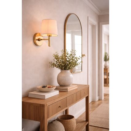 Brilagi - Aplique de parede MONTE 1xE27/60W/230V creme/dourado