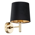 Brilagi - Aplique de parede MONTE 1xE27/60W/230V preto/dourado