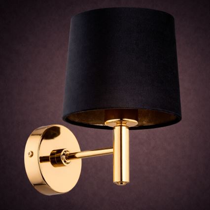 Brilagi - Aplique de parede MONTE 1xE27/60W/230V preto/dourado