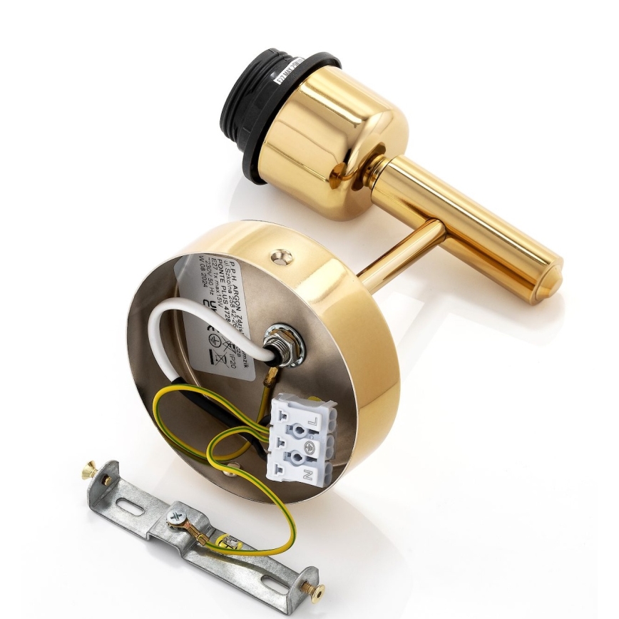 Brilagi - Aplique de parede MONTE 1xE27/60W/230V preto/dourado