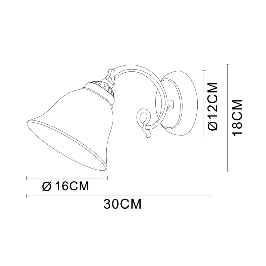 Brilagi - Aplique de parede NOSTALGIA 1xE27/60W/230V
