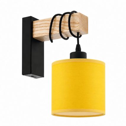BRILAGI - Aplique de parede NUBILA 1xE27/60W/230V castanho/preto/amarelo