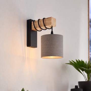 BRILAGI - Aplique de parede NUBILA 1xE27/60W/230V castanho/preto/antracite