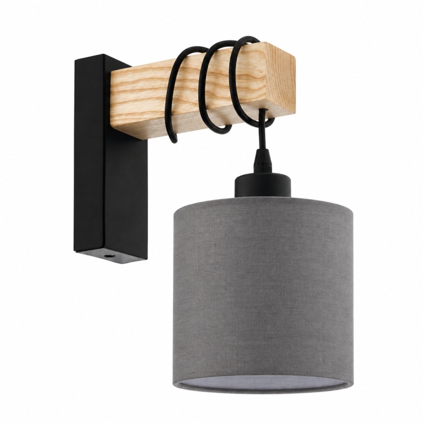 BRILAGI - Aplique de parede NUBILA 1xE27/60W/230V castanho/preto/antracite