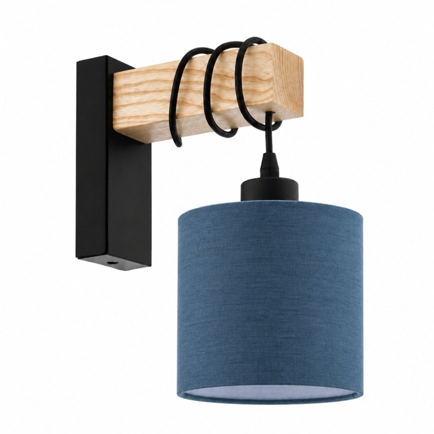 BRILAGI - Aplique de parede NUBILA 1xE27/60W/230V castanho/preto/azul escuro