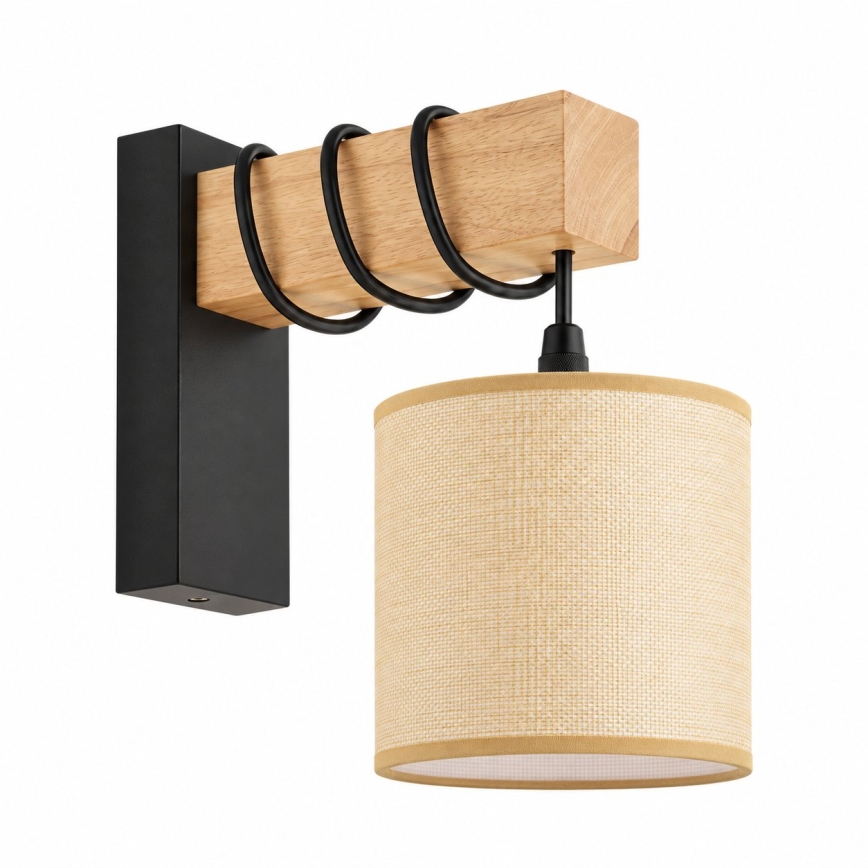 BRILAGI - Aplique de parede NUBILA 1xE27/60W/230V castanho/preto/castanho-claro