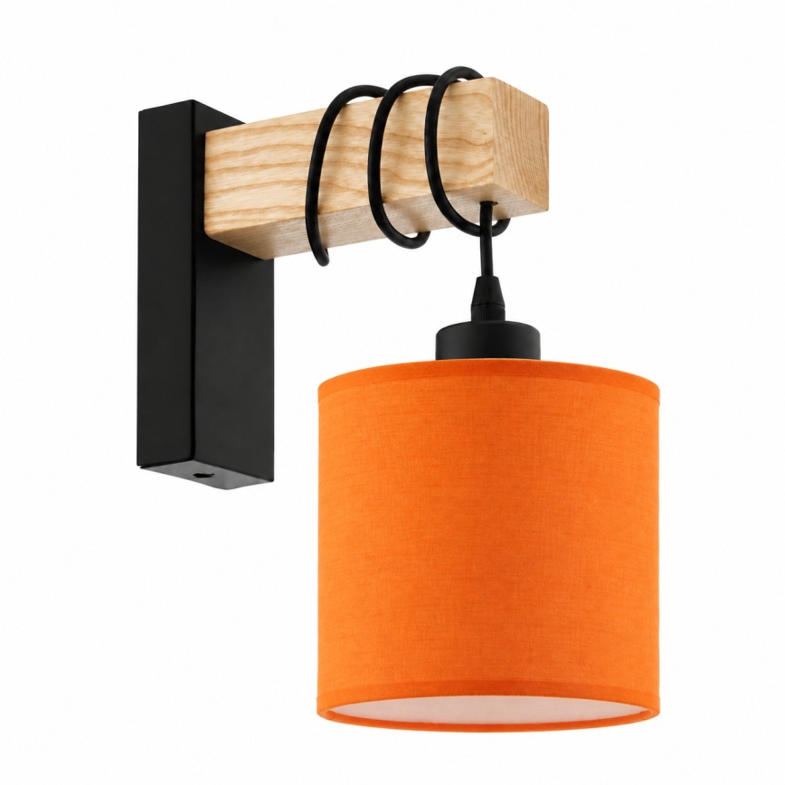 BRILAGI - Aplique de parede NUBILA 1xE27/60W/230V castanho/preto/laranja