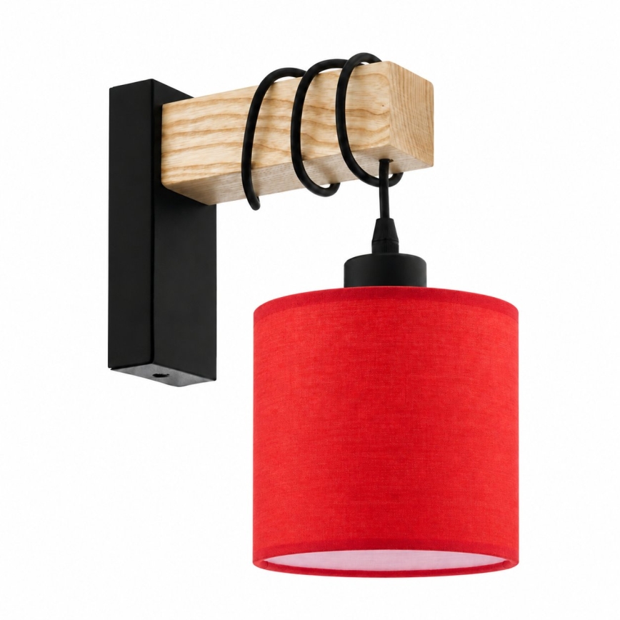 BRILAGI - Aplique de parede NUBILA 1xE27/60W/230V castanho/preto/vermelho