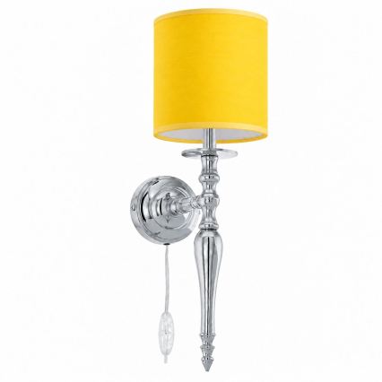 BRILAGI - Aplique de parede NUBILA 1xE27/60W/230V cromado brilhante/amarelo