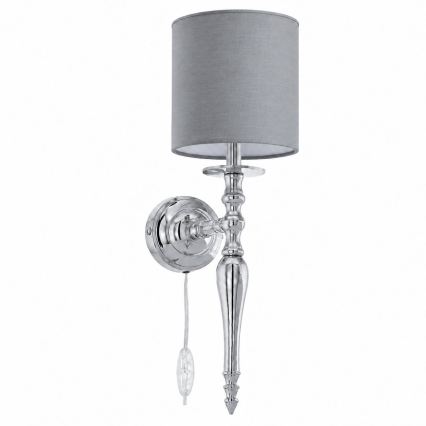 BRILAGI - Aplique de parede NUBILA 1xE27/60W/230V cromado brilhante/cinzento claro