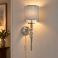 BRILAGI - Aplique de parede NUBILA 1xE27/60W/230V cromado brilhante/cinzento