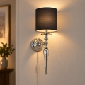 BRILAGI - Aplique de parede NUBILA 1xE27/60W/230V cromado brilhante/preto