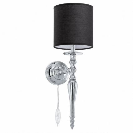 BRILAGI - Aplique de parede NUBILA 1xE27/60W/230V cromado brilhante/preto
