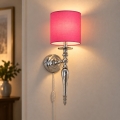 BRILAGI - Aplique de parede NUBILA 1xE27/60W/230V cromado brilhante/rosa