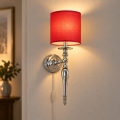 BRILAGI - Aplique de parede NUBILA 1xE27/60W/230V cromado brilhante/vermelho