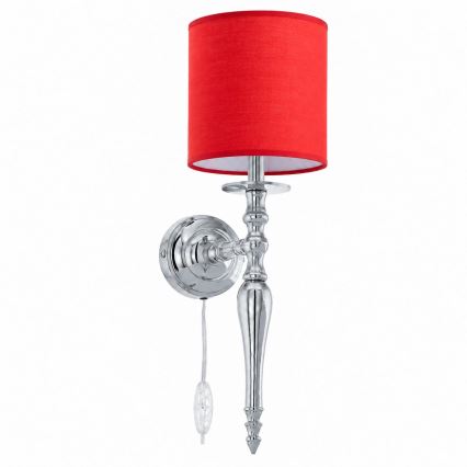 BRILAGI - Aplique de parede NUBILA 1xE27/60W/230V cromado brilhante/vermelho