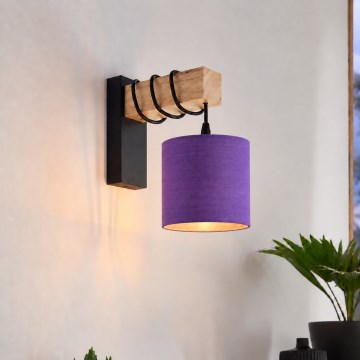 BRILAGI - Aplique de parede NUBILA 1xE27/60W/230V marrom/preto/roxo