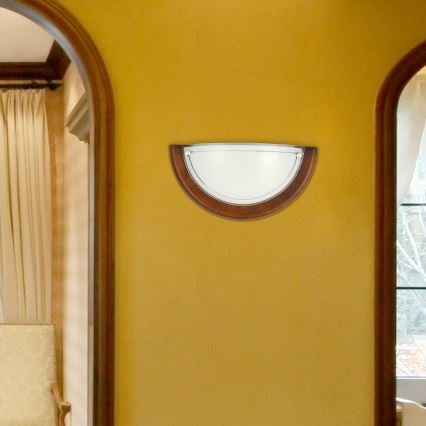 Brilagi - Aplique de parede ORBIS 1xE27/60W/230V 30 cm pinho/carvalho