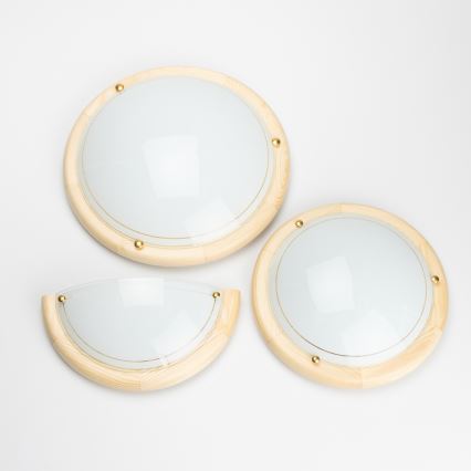 Brilagi - Aplique de parede ORBIS 1xE27/60W/230V 30 cm pinho