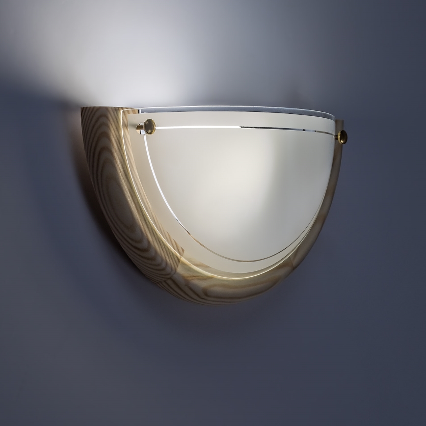 Brilagi - Aplique de parede ORBIS 1xE27/60W/230V 30 cm pinho