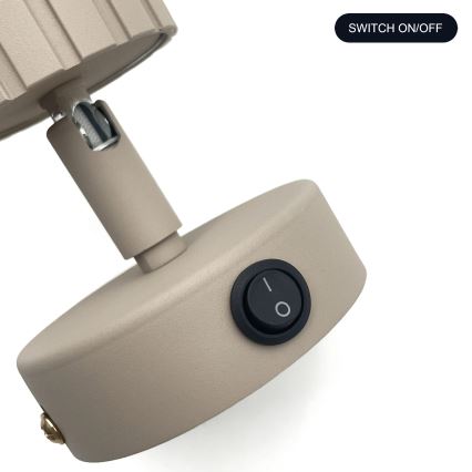 Brilagi - Aplique de parede orientável CRISPINA 1xGU10/10W/230V bege