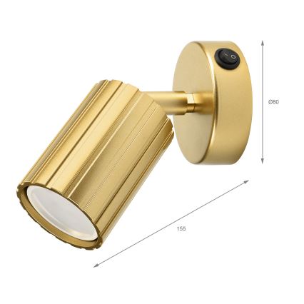 Brilagi - Aplique de parede orientável CRISPINA 1xGU10/10W/230V dourado