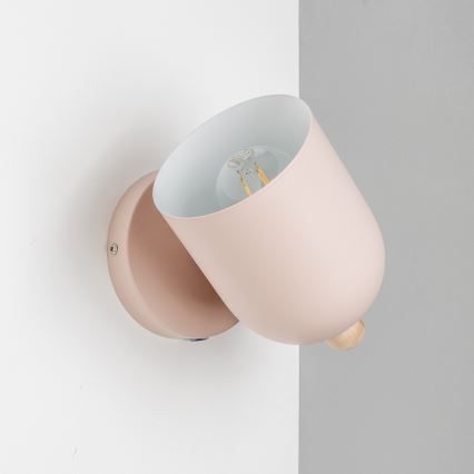 Brilagi - Aplique de parede orientável GALLION 1xE27/15W/230V, rosa