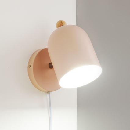 Brilagi - Aplique de parede orientável GALLION 1xE27/15W/230V, rosa