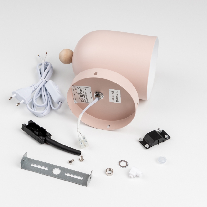 Brilagi - Aplique de parede orientável GALLION 1xE27/15W/230V, rosa