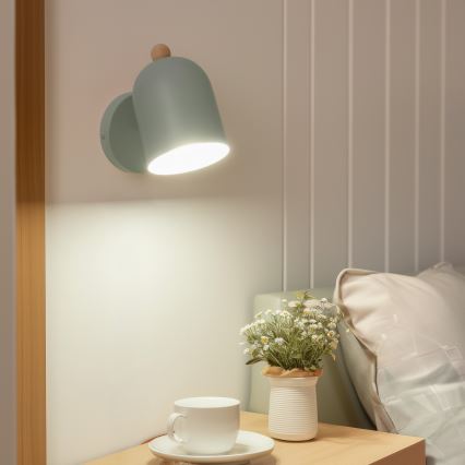 Brilagi - Aplique de parede orientável GALLION 1xE27/15W/230V verde