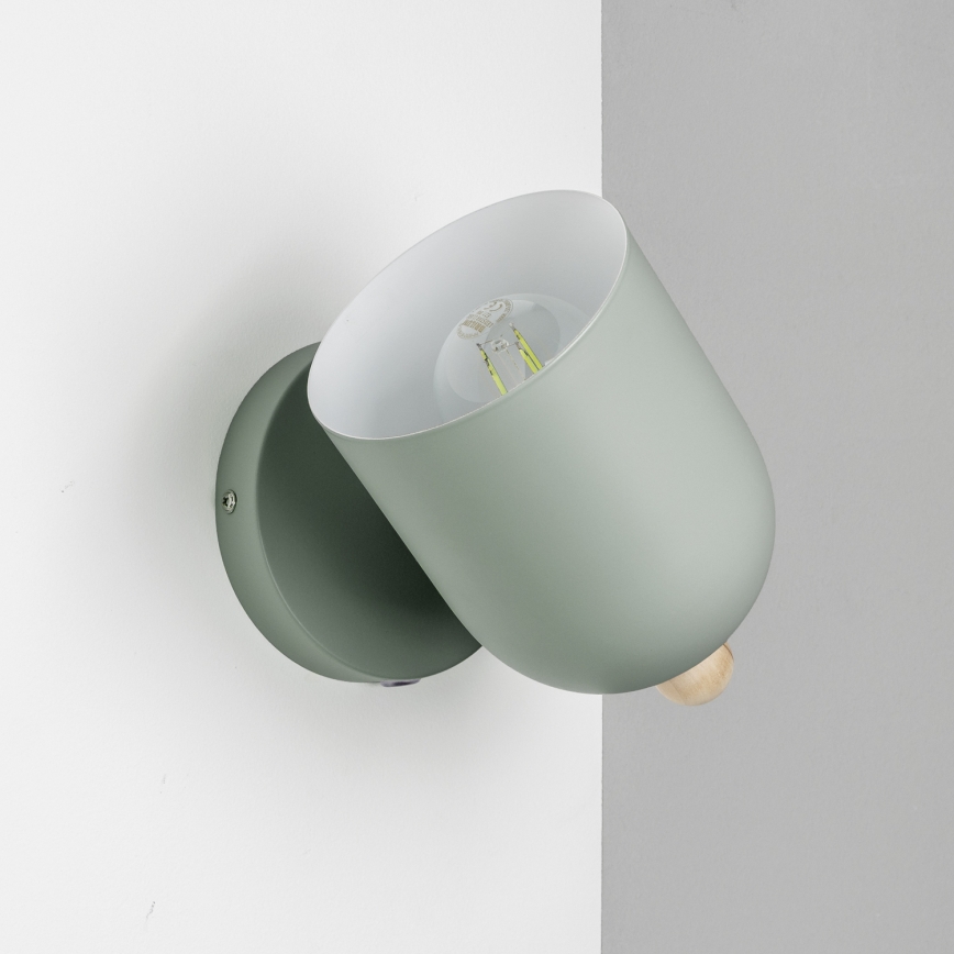 Brilagi - Aplique de parede orientável GALLION 1xE27/15W/230V verde