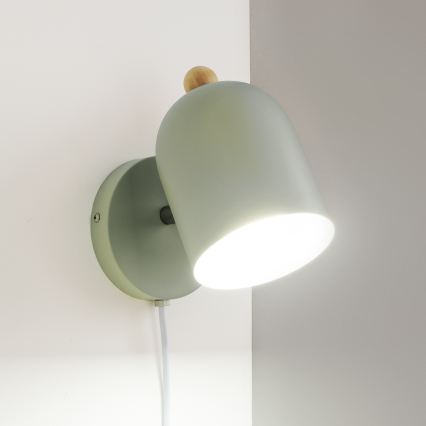 Brilagi - Aplique de parede orientável GALLION 1xE27/15W/230V verde
