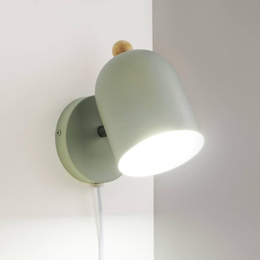 Brilagi - Aplique de parede orientável GALLION 1xE27/15W/230V verde