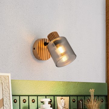 Brilagi - Aplique de parede orientável HYGGE 1xE14/15W/230V madeira/fumê