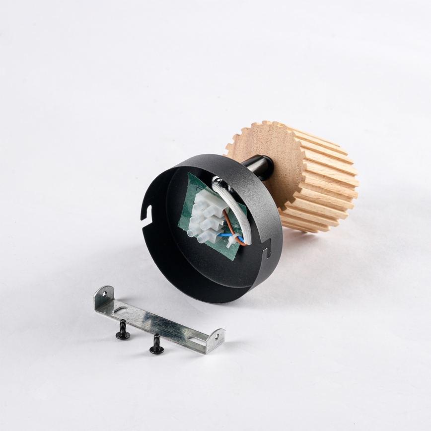 Brilagi - Aplique de parede orientável MODERN WOOD 1xGU10/8W/230V madeira/preto