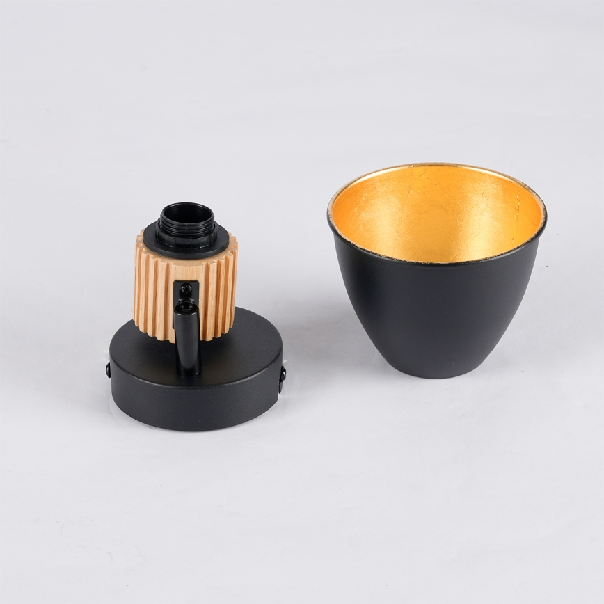 Brilagi - Aplique de parede orientável ODENSE 1xE14/10W/230V madeira de seringueira/preto