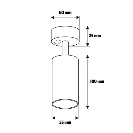 Brilagi - Aplique de parede com foco e interruptor SELE 1xGU10/30W/230V preto