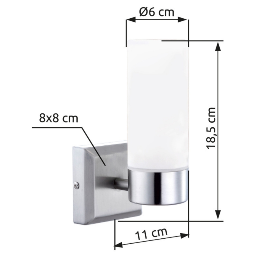 Brilagi - Aplique de parede para casa de banho RAY 1xE14/40W/230V IP44