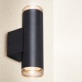 Brilagi - Aplique de parede para casa de banho SELE AQUA 2xGU10/30W/230V IP44 preto