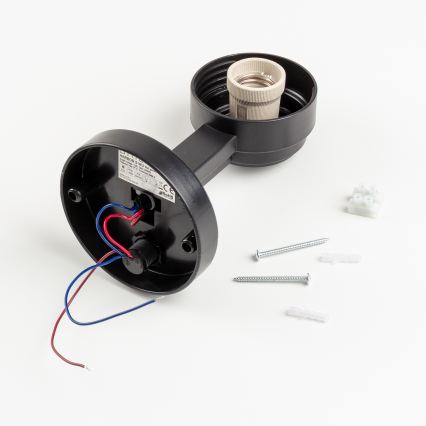 BRILAGI - Aplique de parede exterior com sensor de movimento HARBOR 1xE27/40W/230V IP33 antracite/branco