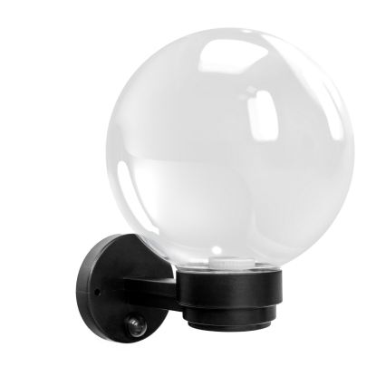 Brilagi - Aplique de parede para exterior com sensor de movimento HARBOR 1xE27/40W/230V IP33 preto/transparente