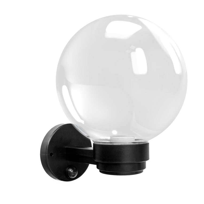 Brilagi - Aplique de parede para exterior com sensor de movimento HARBOR 1xE27/40W/230V IP33 preto/transparente