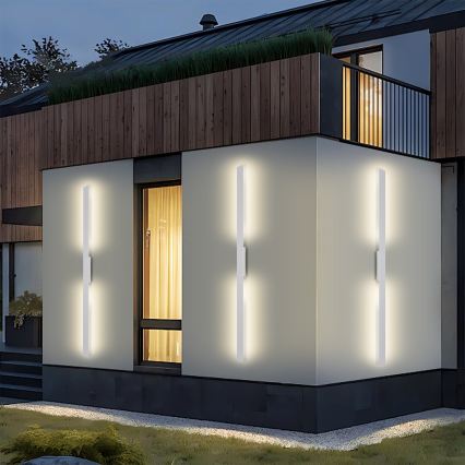 Brilagi - Aplique de Parede LED para Exterior LUNA LED/30W/230V 3000K IP65 150 cm branco IRC 90