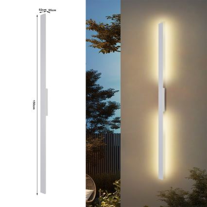 Brilagi - Aplique de Parede LED para Exterior LUNA LED/30W/230V 3000K IP65 150 cm branco IRC 90
