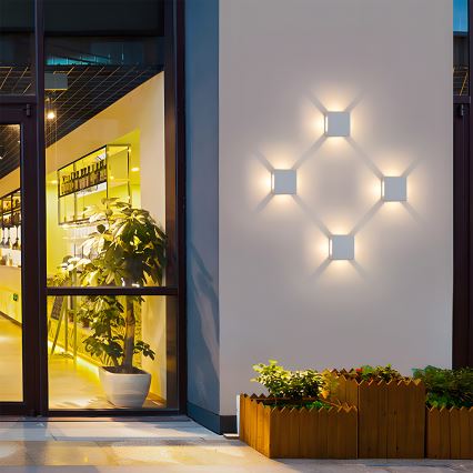 Brilagi - Aplique de parede para exterior LED QUADRAY LED/6W/230V branco IP54